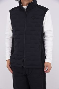【25AW】 MEN'S HYBRID DOWN VEST / ストレッチタフタ ダイヤモンドロゴ ハイブリッドダウンベスト (ブラック)