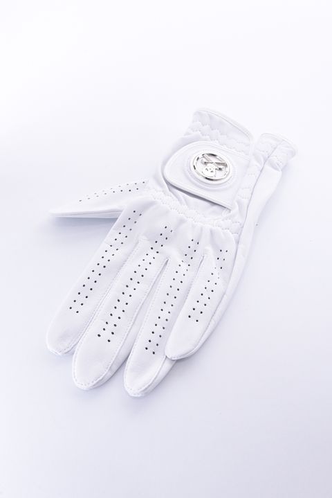 SIGNAL MARKER GLOVE [LEFT] / ラムレザー サークルスカル 左手用グローブ (ホワイト)