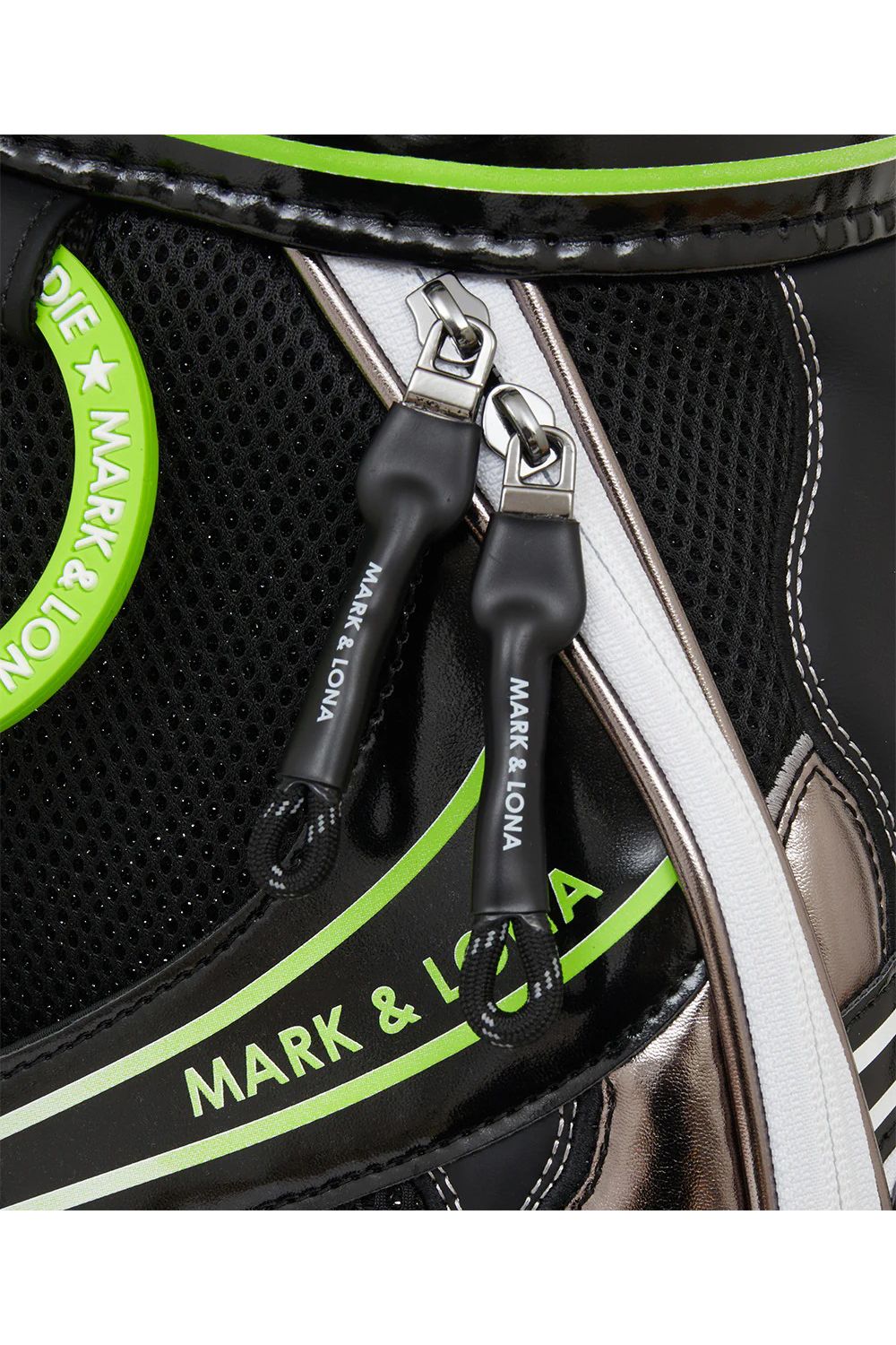 【26SS】【銀行振込・代金引換不可】【返品・交換不可】 NITRO CAMO PANELED CADDIE BAG / メッシュ生地 マルチカラー パッチワーク カートタイプ キャディバッグ (ブラック)