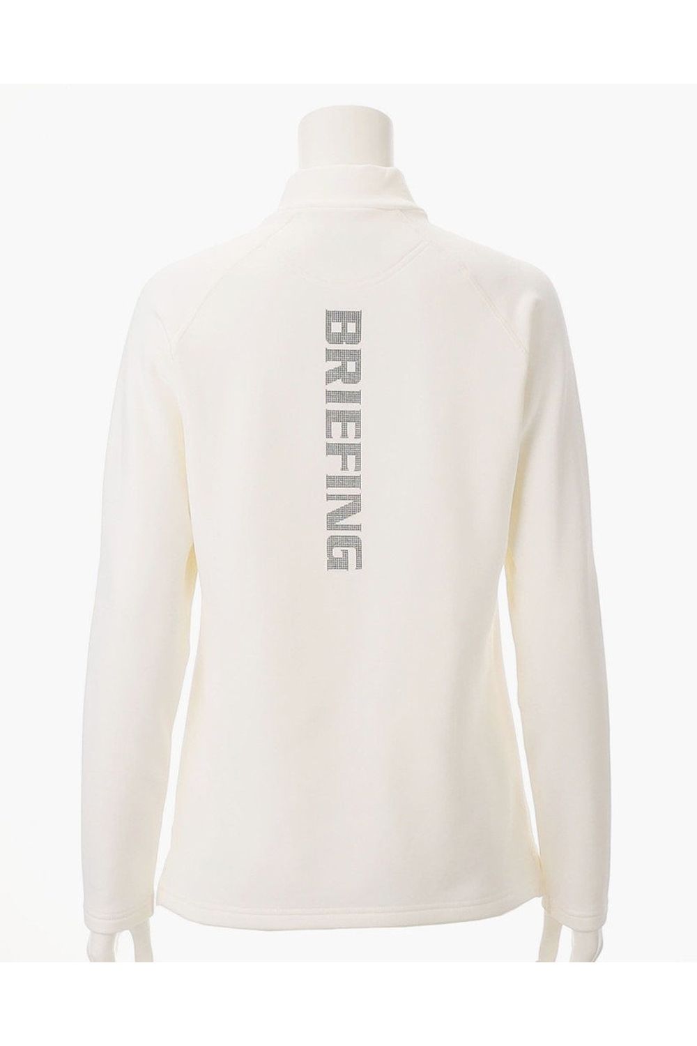 【25AW】【レディース】 WOMEN’S WARM LS HIGHNECK / 裏起毛 ブランドロゴ モックネックTシャツ (ホワイト)