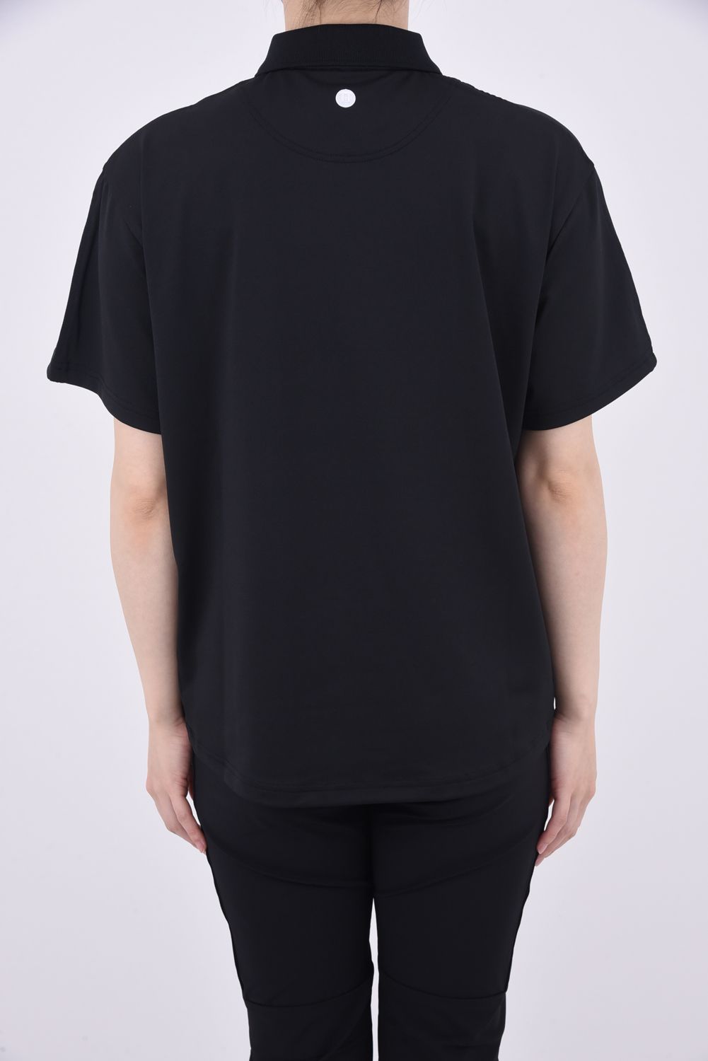 【レディース】 WOMENS SLEEVE LOGO POLO RELAXED FIT / リラックスフィット スリーブブランドロゴ ポロシャツ (ブラック)