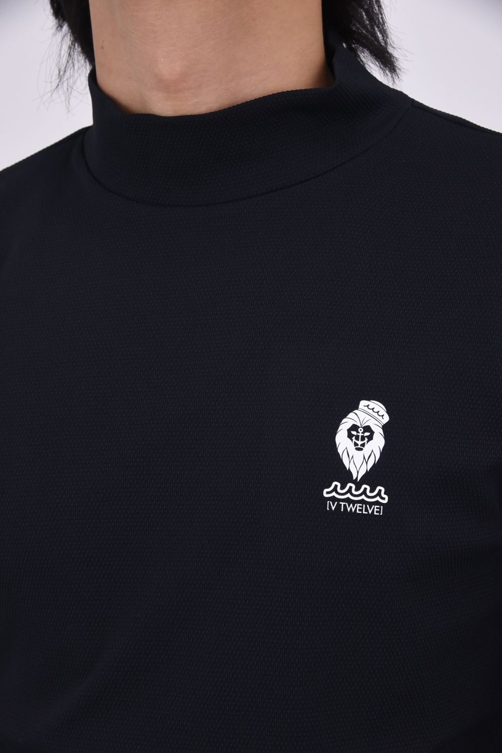 【25AW】 MU12 MOCK / ムータマリン ヴィトゥエルヴ コラボ モックネック Tシャツ (ブラック)