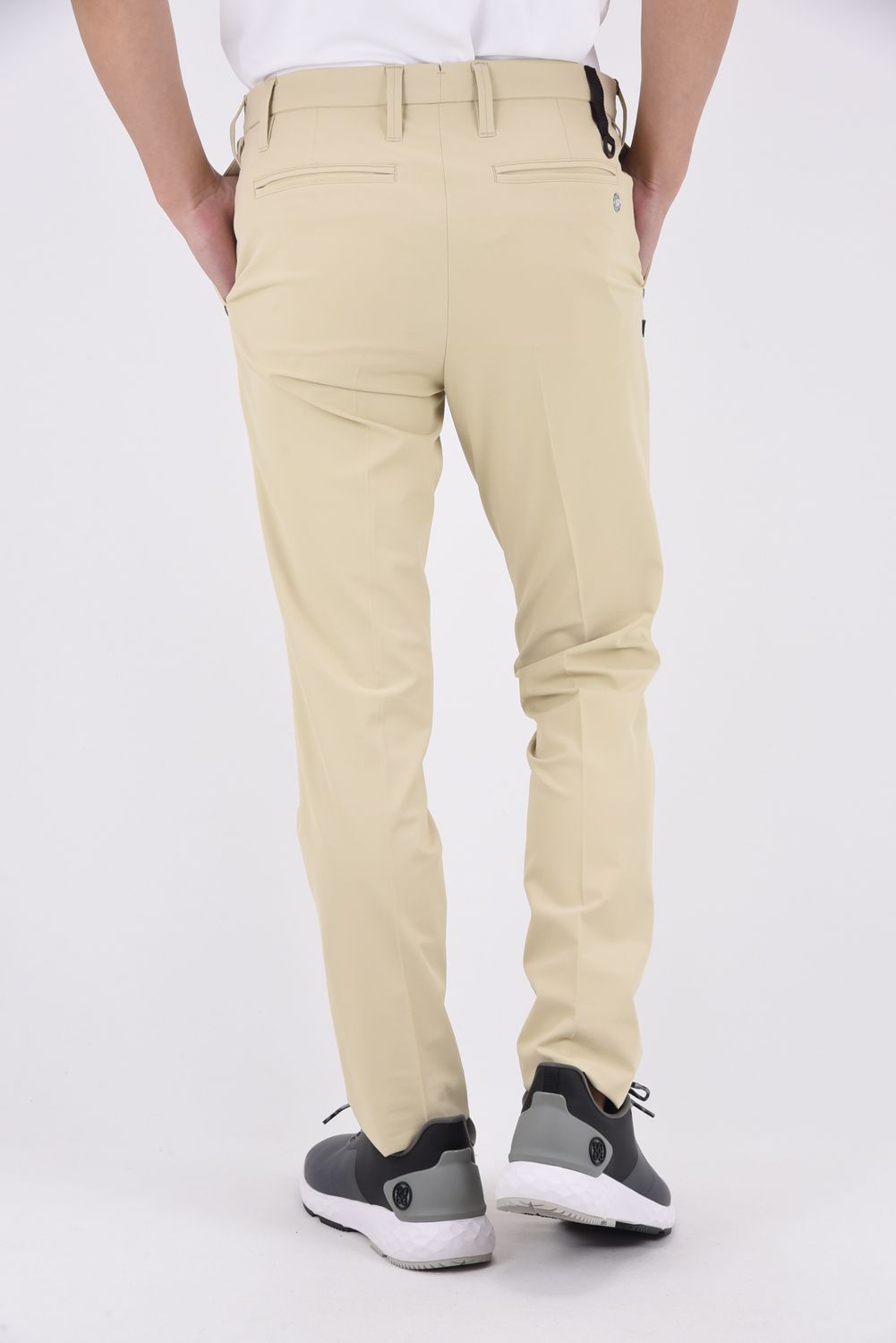MENS SUMMER BASIC PANTS / ベーシック フルレングス ストレッチ サマー パンツ (ベージュ)