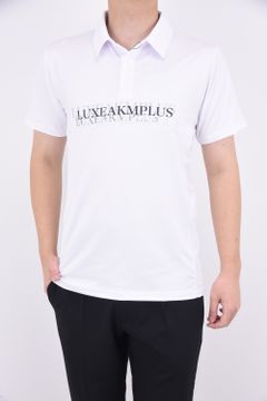 CONTINUOUS PATTERN POLO SHIRTS / コンティニュアス ロゴ 半袖ポロシャツ (ホワイト)