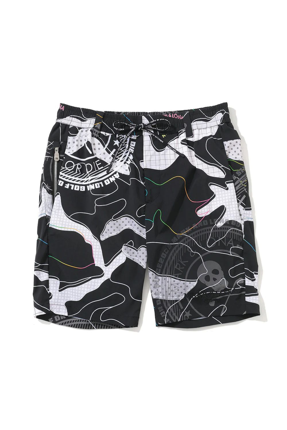 【2026SS 木村拓哉さん着用 VOL.4】 AXON CAMO PERFORMANCE SHORTS / 軽量ナイロンタフタ カモフラージュプリント ショートパンツ (ブラック) (3月4日入荷予定)
