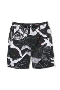 【2026SS 木村拓哉さん着用 VOL.4】 AXON CAMO PERFORMANCE SHORTS / 軽量ナイロンタフタ カモフラージュプリント ショートパンツ (ブラック) (3月4日入荷予定)