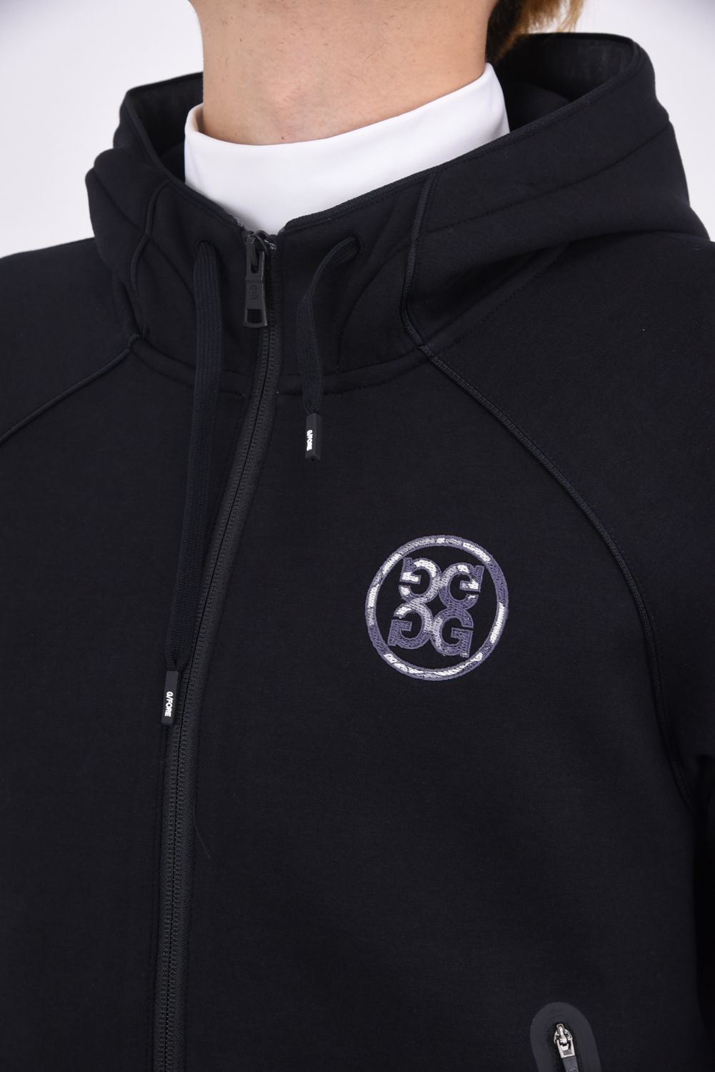 G/FORE - MENS ZIP UP LOGO JERSEY HOODIE / アイコンロゴ ダンボール