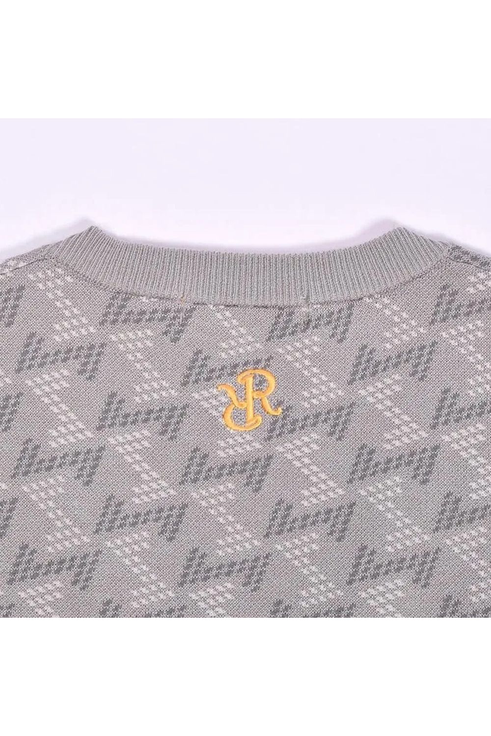 【25AW】【レディース】 GM JACQUARD KNIT CARDIGAN / GMジャガード ニットカーディガン (グレー)*