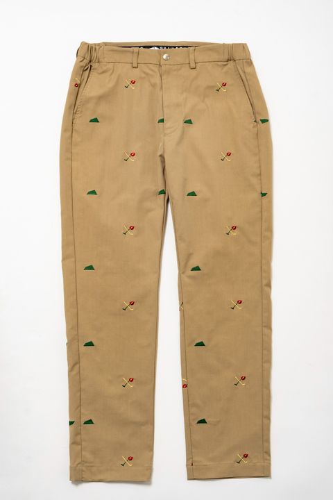 【2025AW】 Kolepa Recycled Twill Pants / アンスリウムクラブ刺繍総柄 トラウザーパンツ (ベージュ)