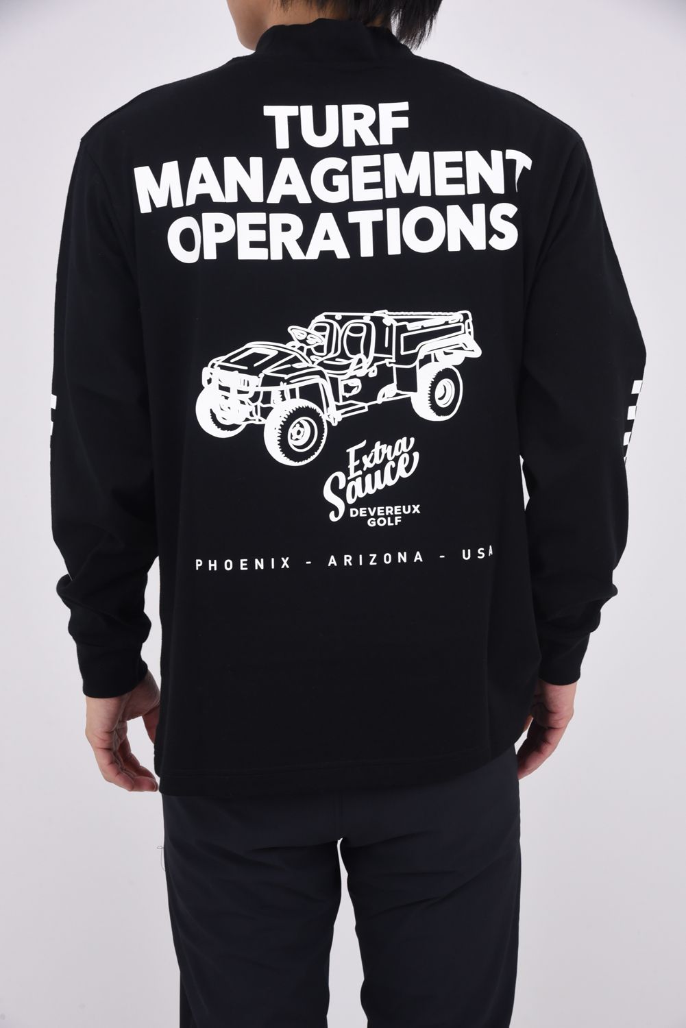 【25AW】 VALLEY Cotton Mock Long Sleeve / バックプリント ロングスリーブ モックネック (ブラック)