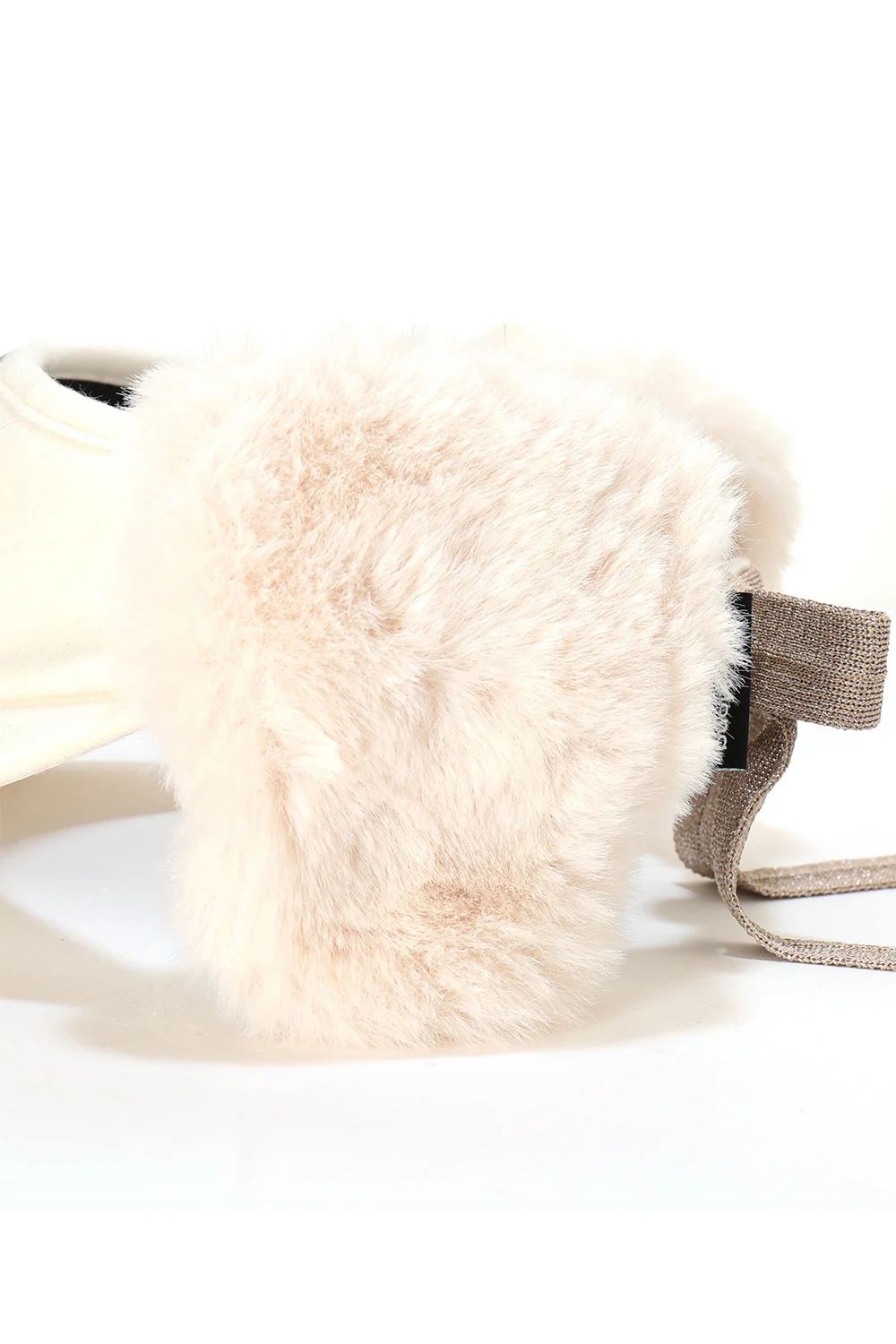 【26AW】【レディース】 FLEUR FUR RIBBON VISOR / 3Dロゴ刺繍 イヤーマフ付き 2WAYリボンサンバイザー (ホワイト)
