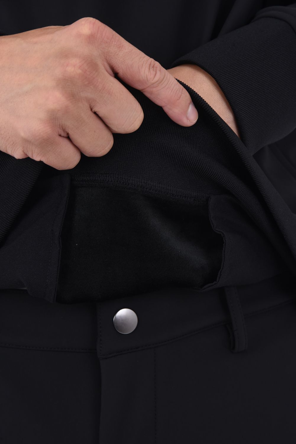 【25AW】 VALLY 3層 フリース ハーフジップ プルオーバー (ブラック)