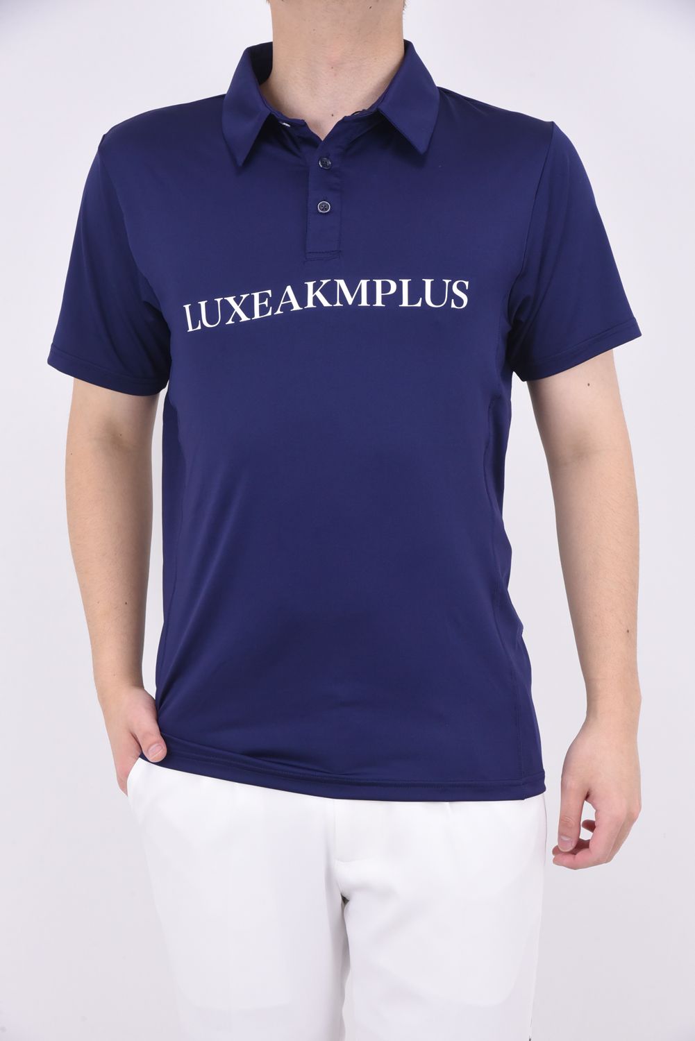 LUXEAKMPLUS - BASIC LOGO POLO SHIRTS / フロントロゴ 半袖ポロシャツ