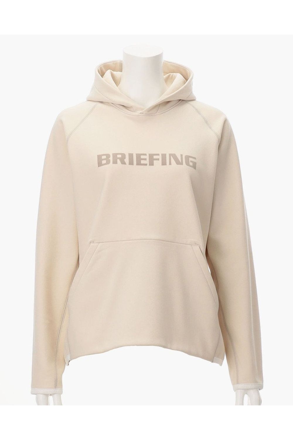 【25AW】【レディース】 WOMEN’S LOGO HOODIE / 裏起毛 フロントロゴ 裾切り替え プルオーバーパーカー (ベージュ)