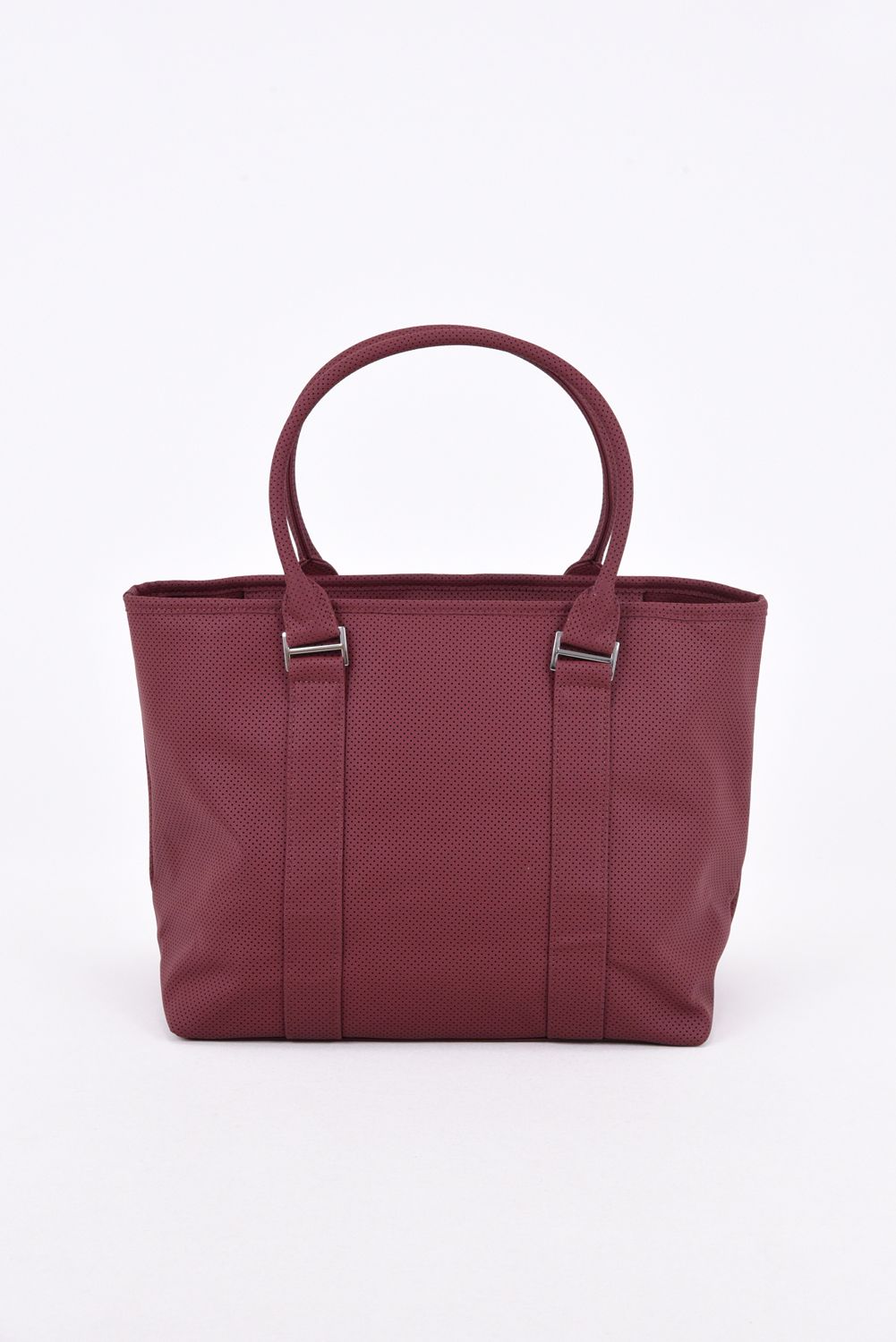 【26AW】 PUNCHING TOTE BAG / パンチングエシカルレザー BIGトートバッグ (ダークレッド)