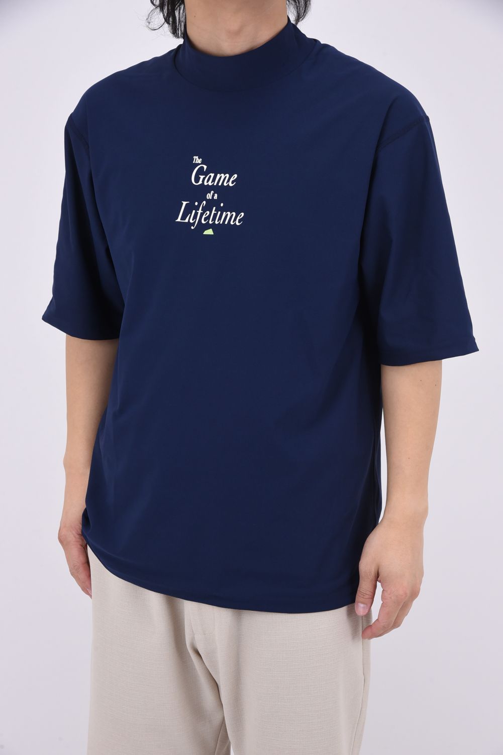 SALVAGE PUBLIC モックネックネイビーL SALVAGE PUBLIC Kolepa - SURF Mockneck S/S (HI) / バックロゴ