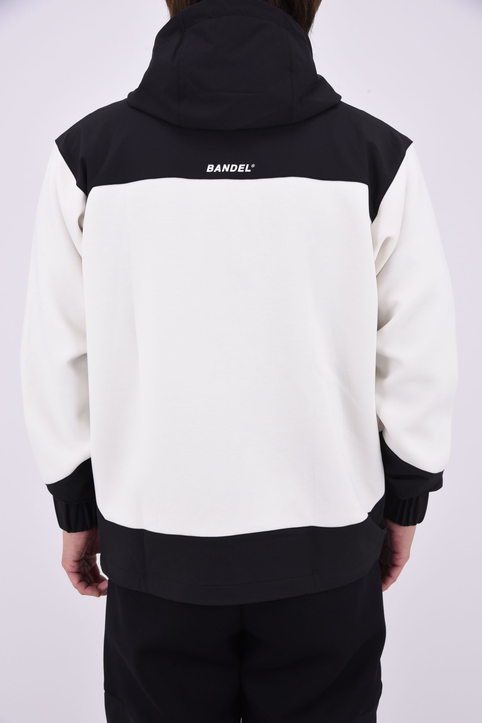 【26AW】 BONDING COMBINATION ZIP HOODIE / ボンディングコンビネーション ジップアップパーカー (ホワイト/ブラック)