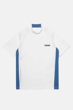 【26SS】 SIDE PANEL SHORT SLEEVE MOCKNECK / モックネックTシャツ (ホワイト)