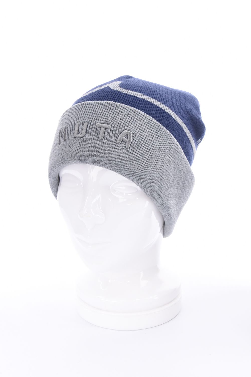 【25AW】 JACQUARD LOGO KNIT CAP / ジャカードWAVEライン ブランドロゴ ニットキャップ (ネイビー)
