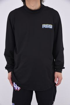 L/S MOCKNECK / BIG LUCHAグラフィックプリント ロングスリーブ モックネック (ブラック)