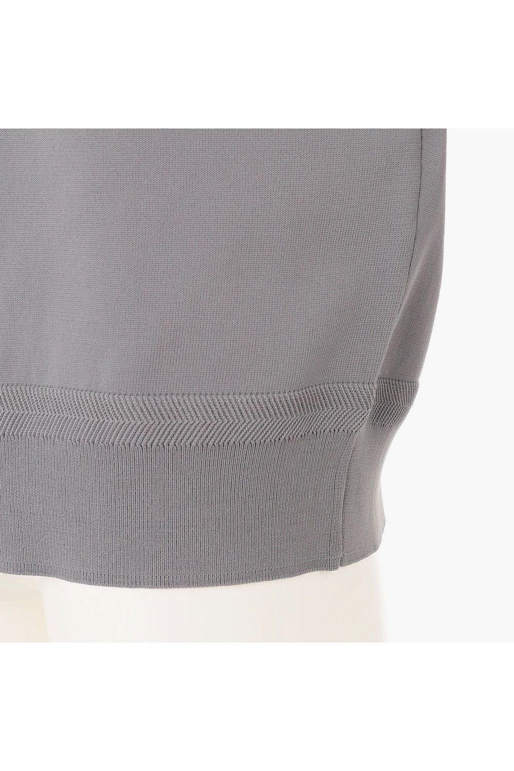 【26AW】 MEN’S PLANE KNIT HALFZIP / BGロゴ ハーフジップニット (グレー)