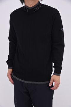 【25AW】 レーヨン混モックネックセーター (ブラック)