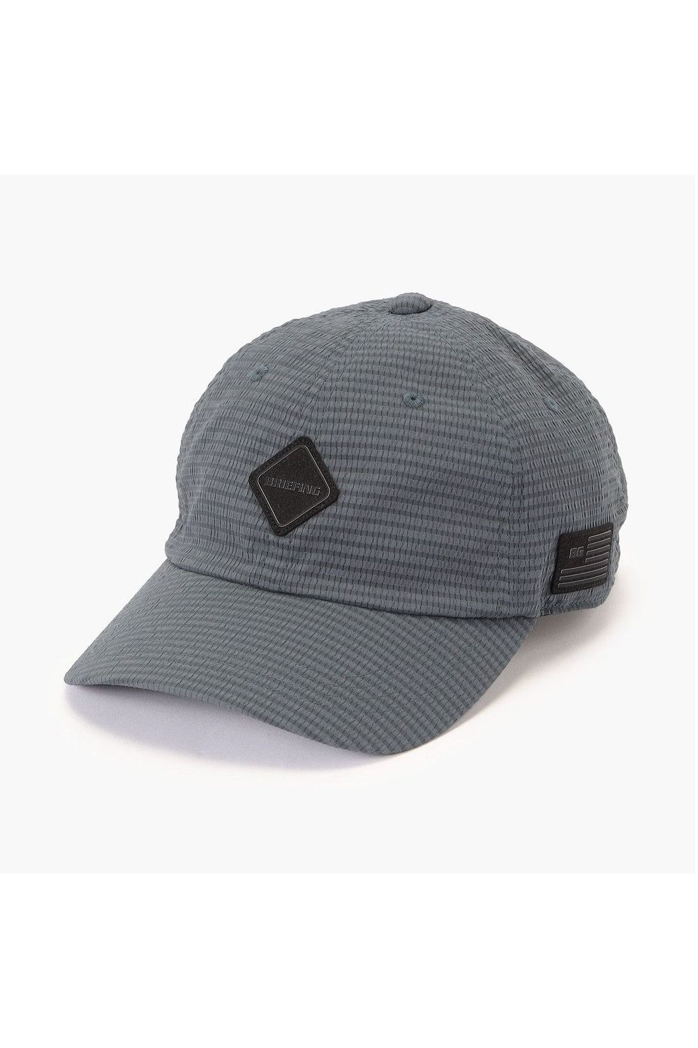 【26SS】 MEN’S SEERSUCKER CAP / シアサッカー ダイヤモンドロゴ キャップ (チャコール)