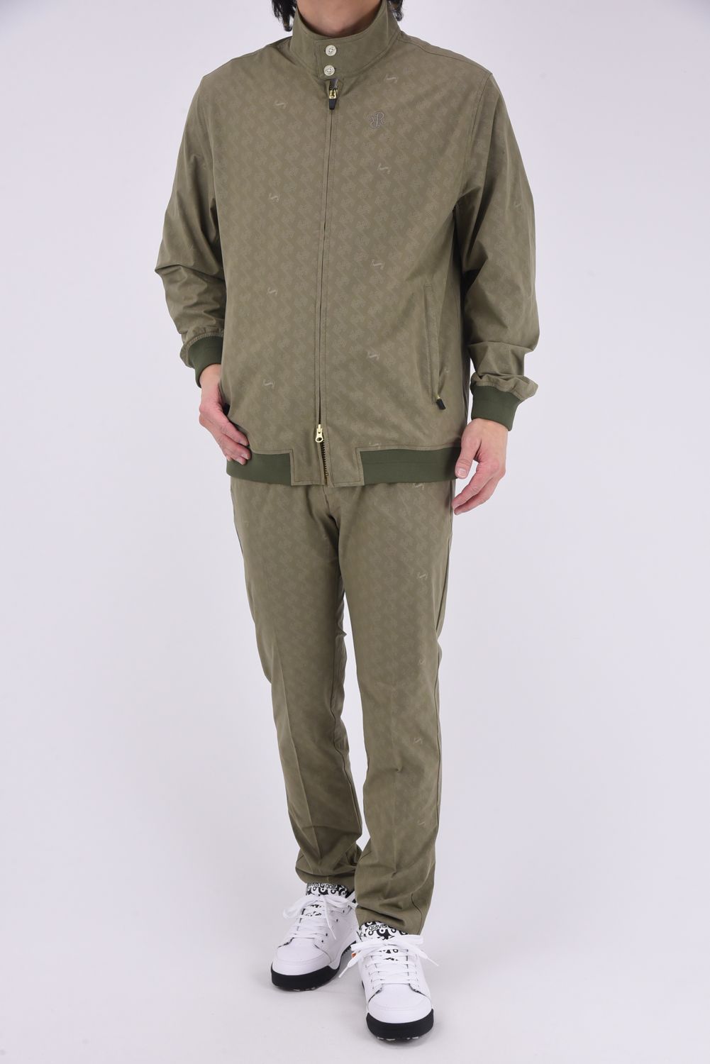 【25SS】GM EMBOSS LONG PANTS / オリジナルテキスタイル ロングパンツ (カーキ)*