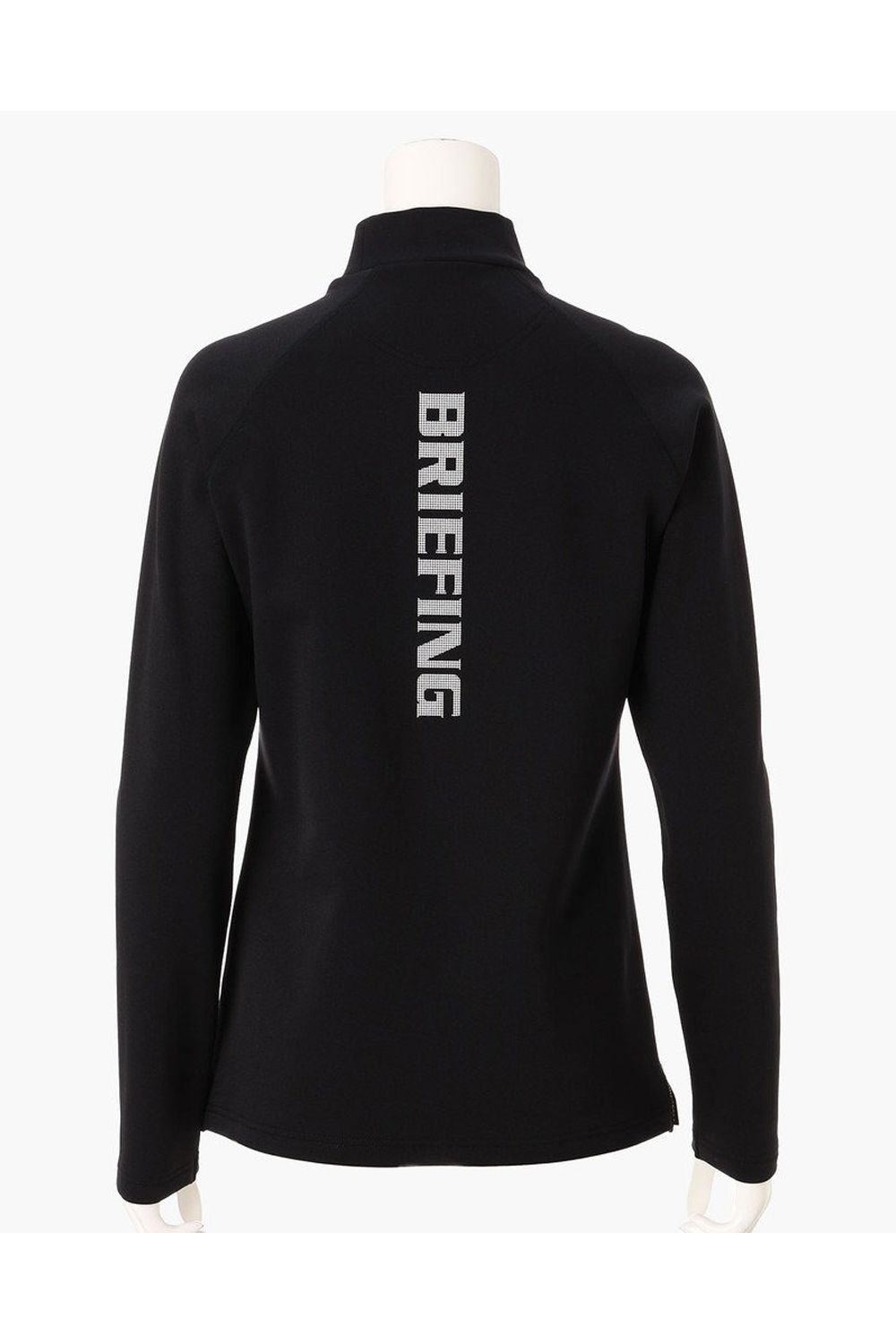 【26AW】【レディース】 WOMEN’S WARM LS HIGHNECK / 起毛素材 ブランドロゴ 長袖モックネックTシャツ (ブラック)