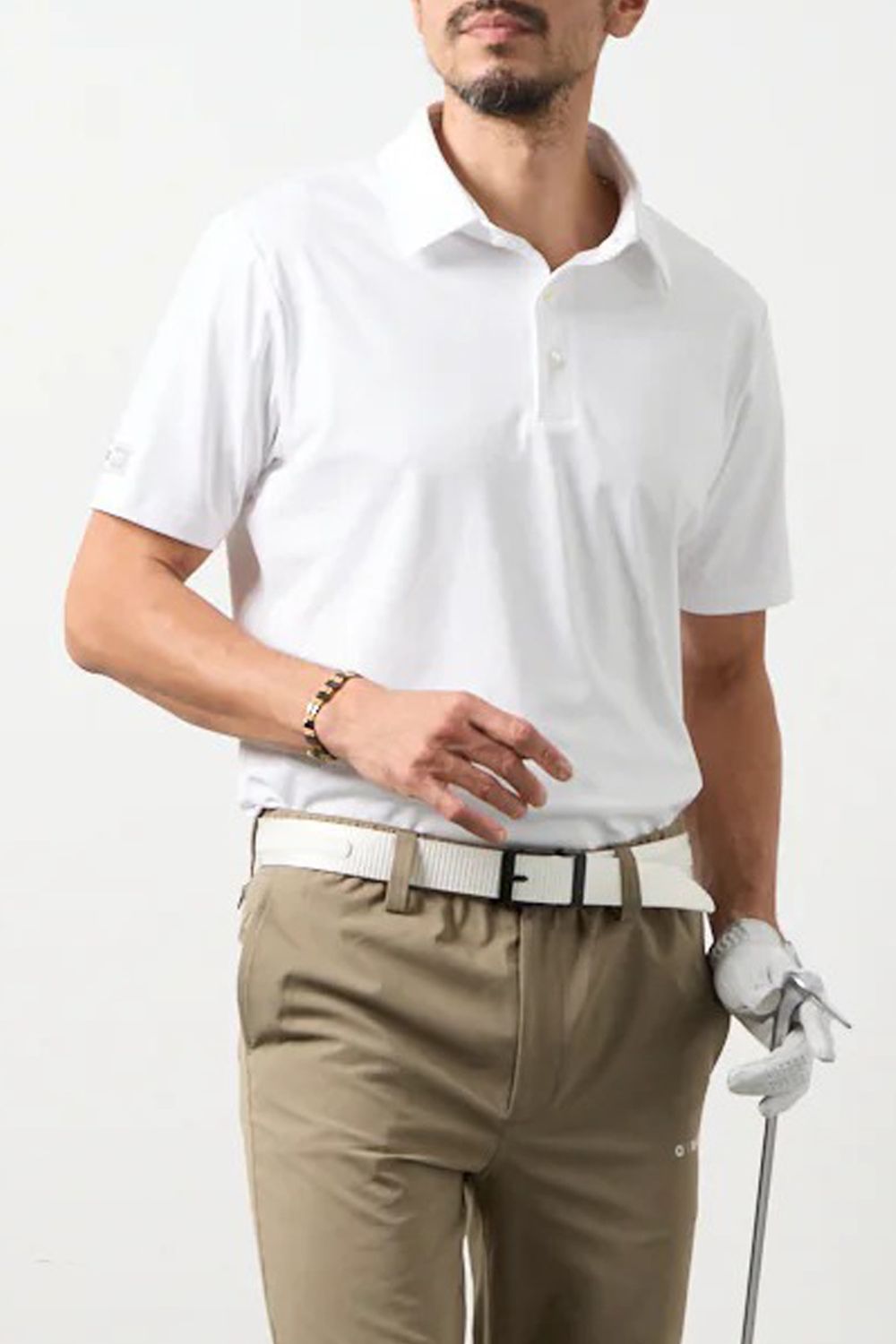 【26SS】 HEAT PUNCHING POLO SHIRT / バックロゴ パンチング ポロシャツ (ホワイト)
