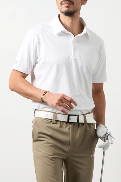 【26SS】 HEAT PUNCHING POLO SHIRT / バックロゴ パンチング ポロシャツ (ホワイト)