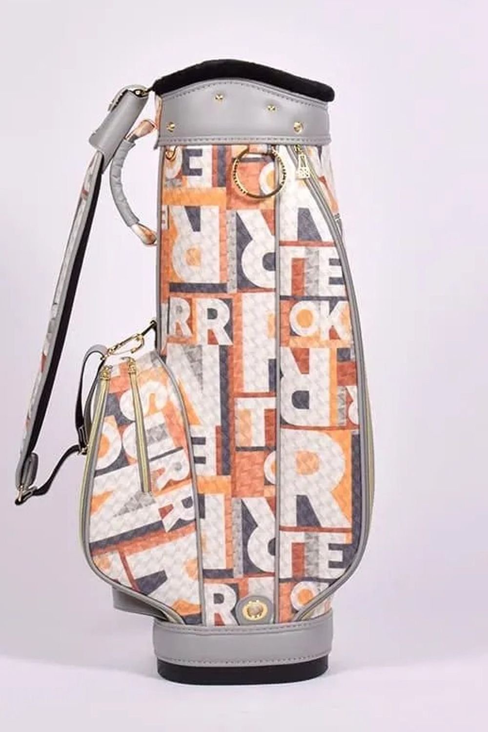 【26SS】【銀行振込・代金引換不可】【返品・交換不可】 RALLINA AP (ラリーナ) / ブランドオリジナルテキスタイル カートタイプ キャディバッグ (デイタイムジャンクション)*