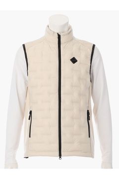 【25AW】 MEN'S HYBRID DOWN VEST / ストレッチタフタ ダイヤモンドロゴ ハイブリッドダウンベスト (ベージュ)