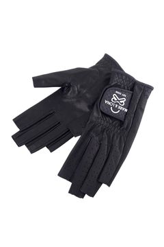 【26SS】【レディース】 EVER BREATHABLE LEATHER NAIL CUT GLOVE / ラムレザー ブランクスカルロゴ 両手用ネイルカットグローブ (ブラック)