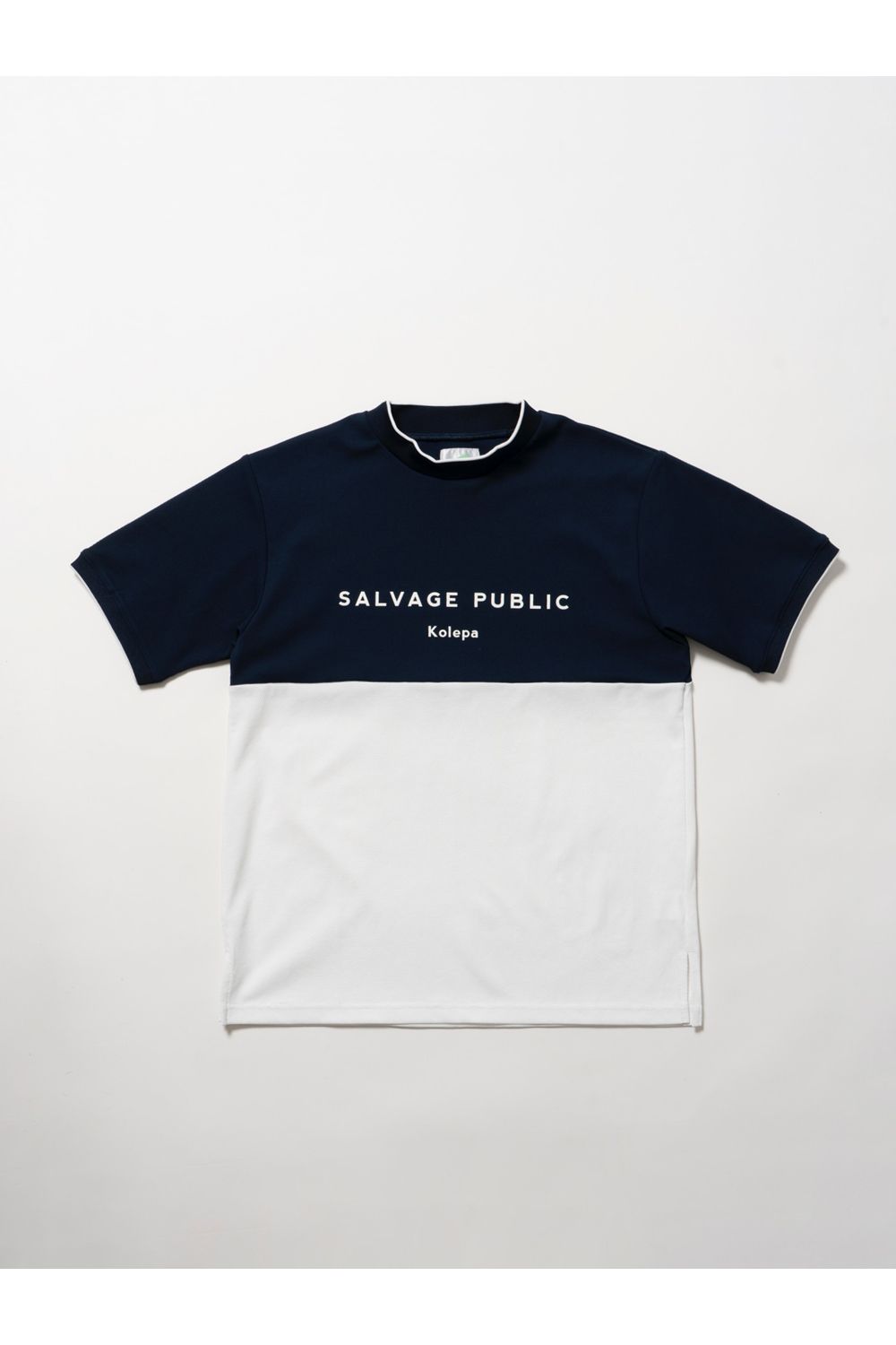 【2026SS】 Kūlina Pohāpohā Bicolor Mockneck（Kolepa Stamp） / バイカラー ショートスリーブ モックネックTシャツ (ネイビー/ホワイト) （3月入荷予定）