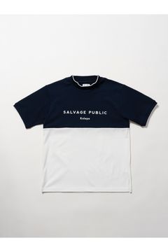 【2026SS】 Kūlina Pohāpohā Bicolor Mockneck（Kolepa Stamp） / バイカラー ショートスリーブ モックネックTシャツ (ネイビー/ホワイト) （3月入荷予定）