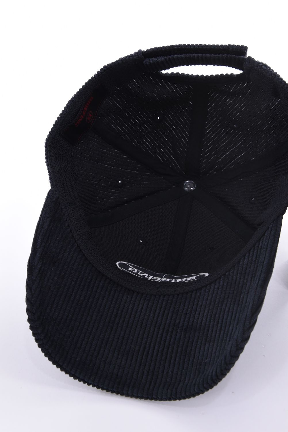 【26AW】 MEN’S CORDUROY OVAL LOGO CAP / コーデュロイ生地 オーバルロゴワッペン キャップ (ブラック)