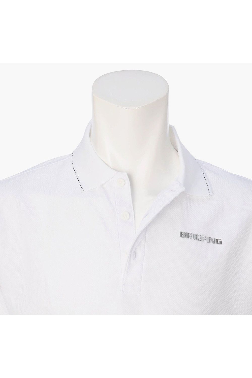 【26AW】 MEN’S BASIC LS POLO / ベーシック ブランドロゴ 長袖ポロシャツ (ホワイト)