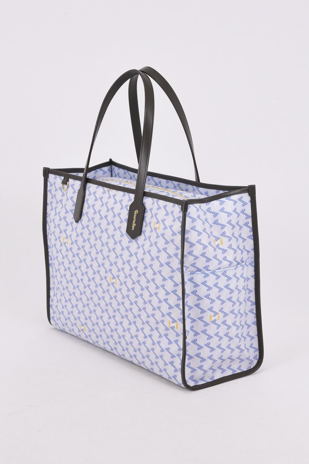 【26SS】  LANIUS SQUARE BIG (ラニウス スクエア ビッグ) / ブランドオリジナルテキスタイル ボストンバッグ （アクア）*