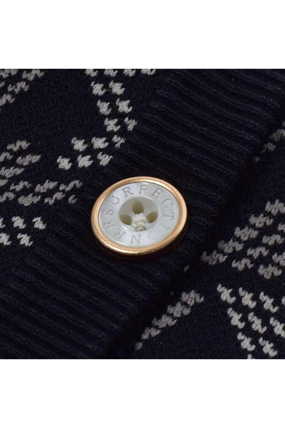 【25AW】【レディース】 GM JACQUARD KNIT CARDIGAN / GMジャガード ニットカーディガン (ブラック)*