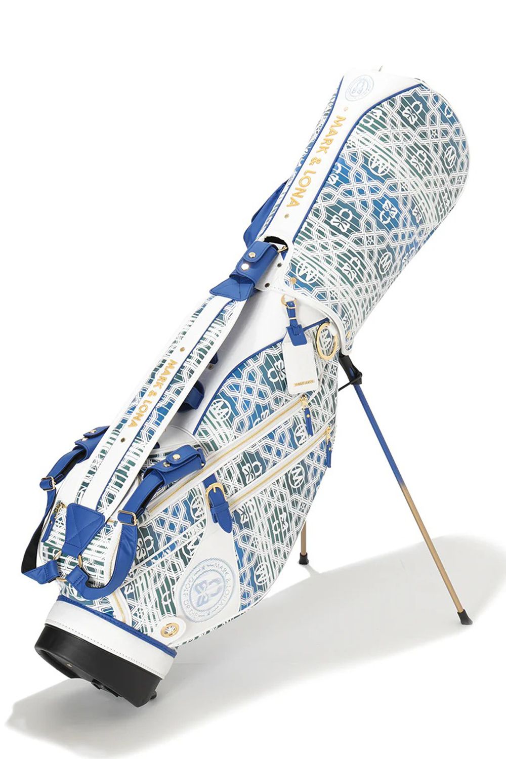 【26SS】【銀行振込・代金引換不可】【返品・交換不可】 RITMO MONOGRAM STAND BAG / ジオメトリックパターン スタンドタイプ キャディバッグ (ホワイト)