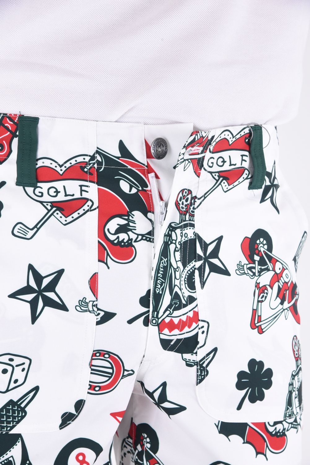 FLASH PATTERN SHORTS / 総柄プリント ショートパンツ グリーン
