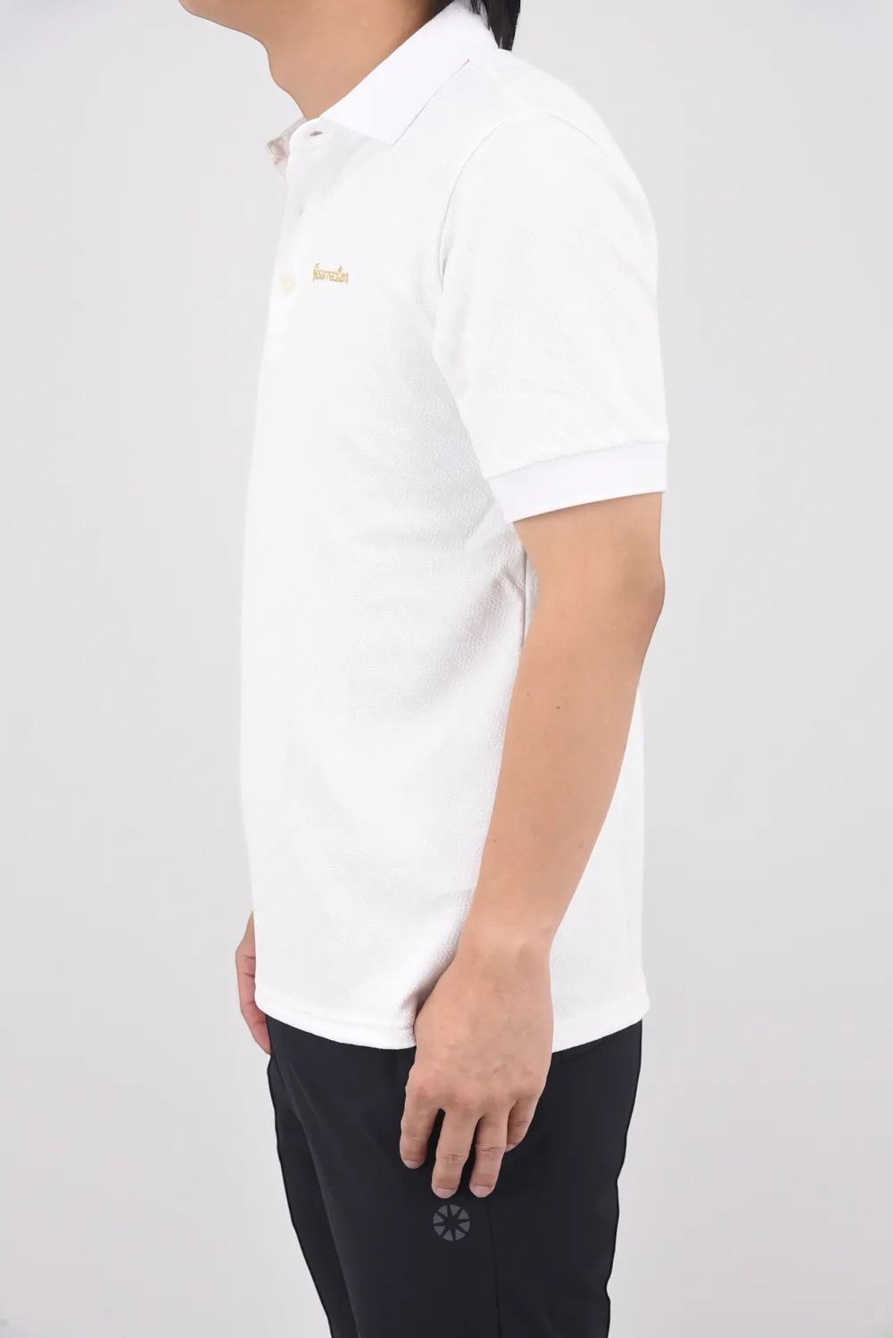 【26AW】 MENS GM JACQUARD POLO / オリジナルテキスタイルジャガード ポロシャツ (ホワイト)*