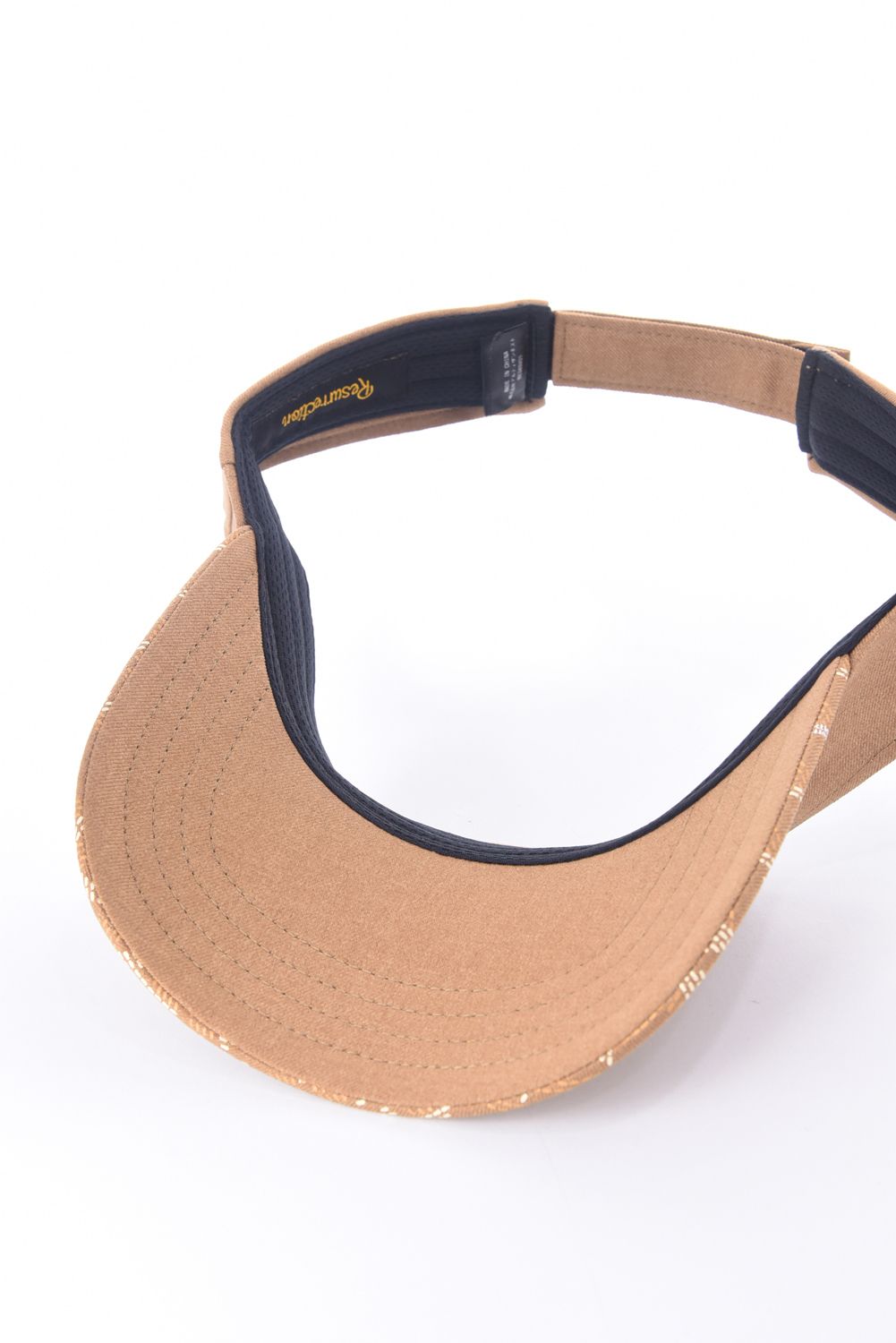 GM BRIM VISOR / ブランドロゴ刺繍 オリジナルテキスタイル サンバイザー (キャメル)