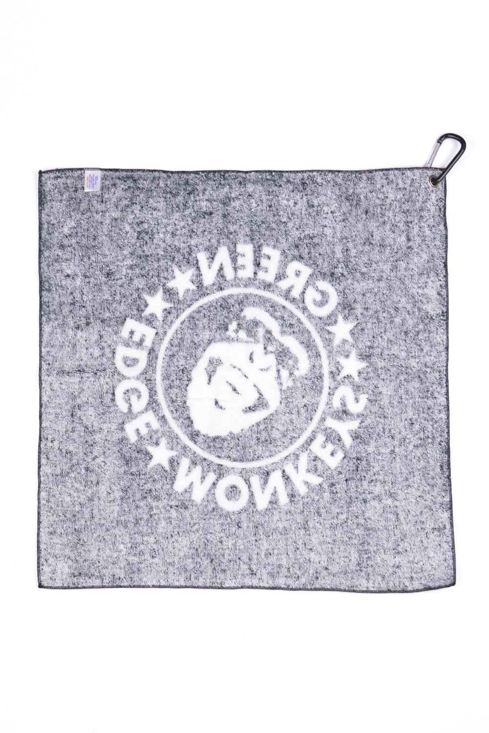 【26SS】 【プレゼント好適品】 MONKEYS TOWEL / サークルロゴ カラビナ付き フェイスタオル (ブラック)