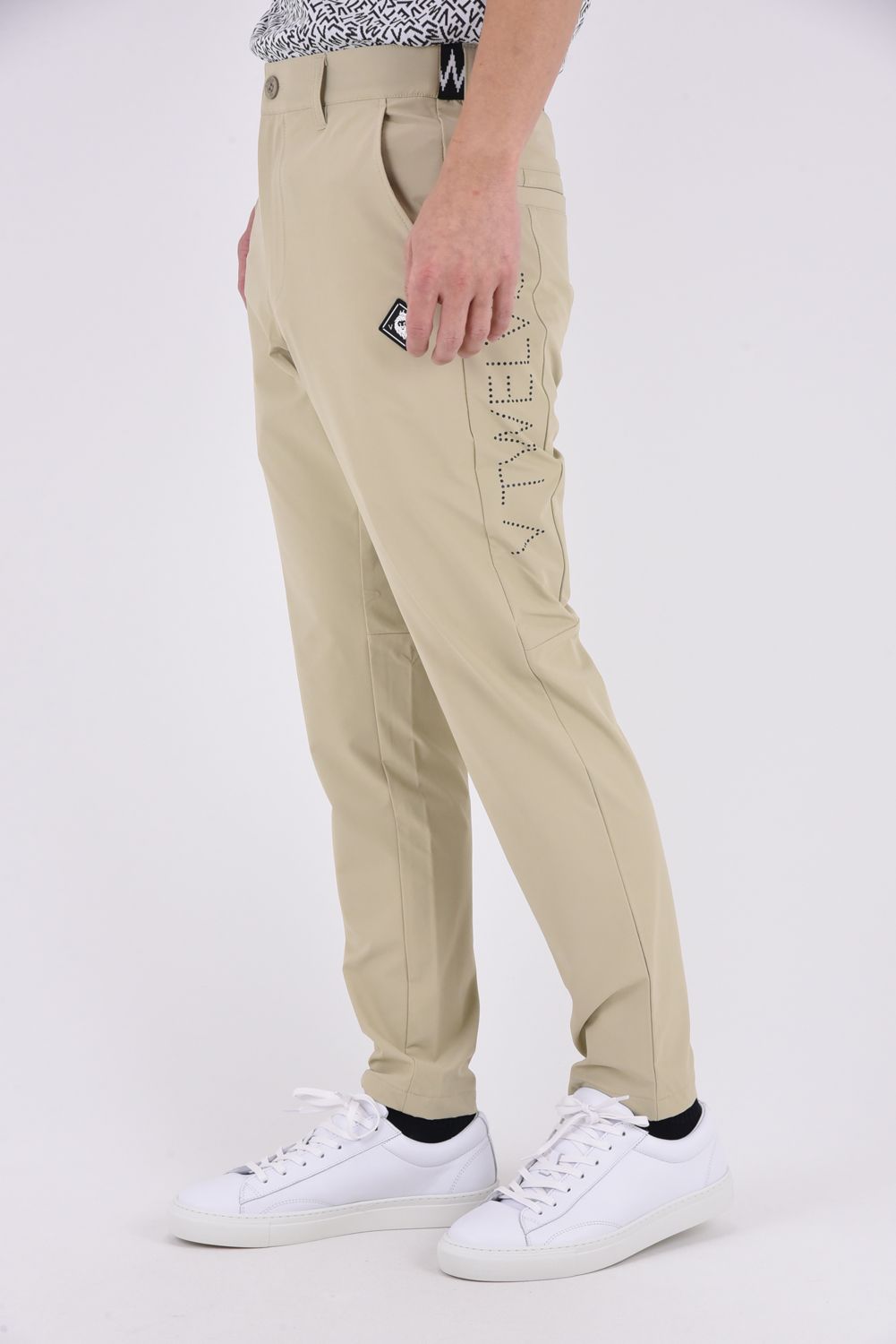 【26SS】 DOT BR PANTS / ドットロゴ ウエストリブ ロングパンツ (ベージュ)