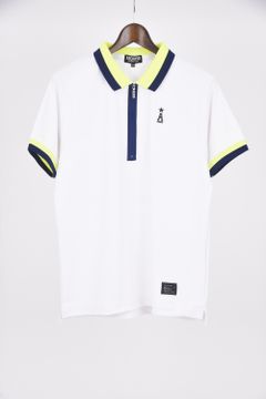 Archivio バイカラー ブランドロゴ ポロシャツ ホワイト Gossip Golf