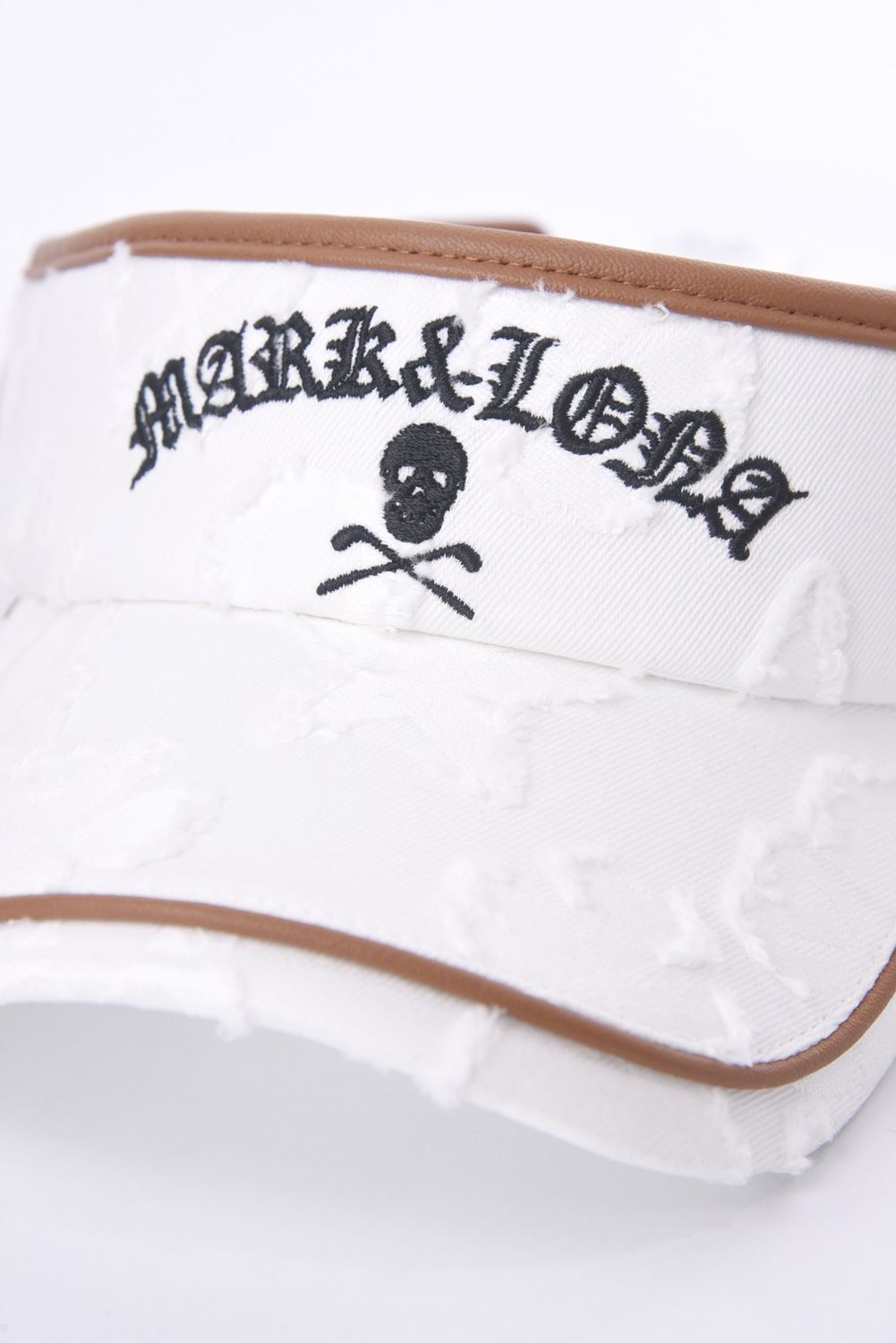【2026SS 木村拓哉さん着用 VOL.6】 IMPERIAL CUT JACQUARD VISOR / 3Dモノグラム生地 レザーパイピング サンバイザー (ホワイト)
