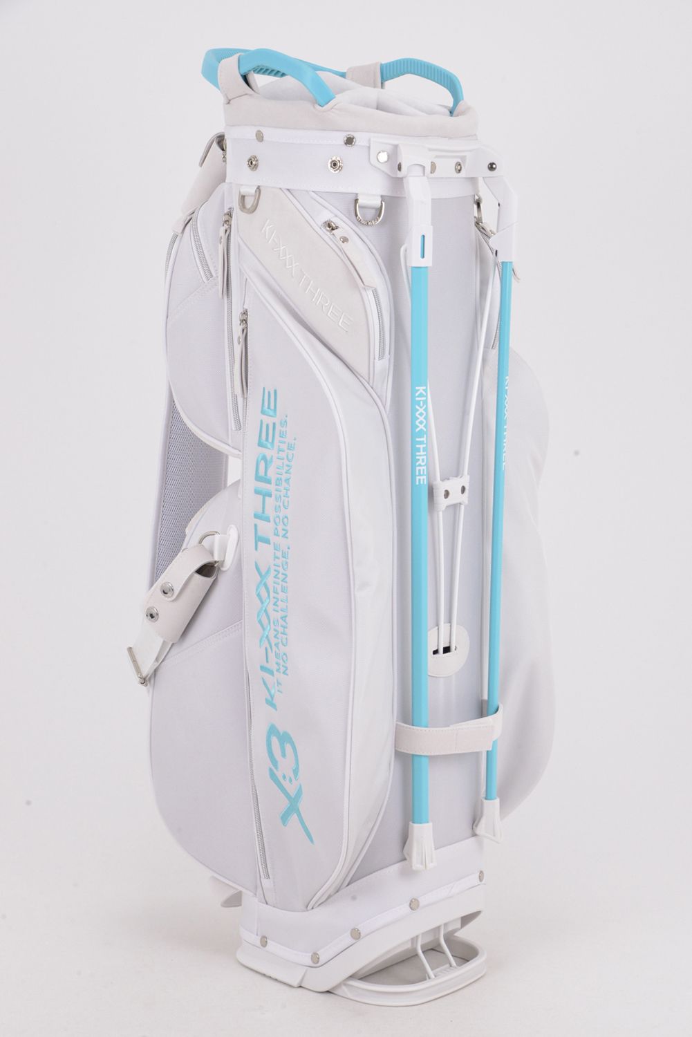 【銀行振込・代金引換不可】【返品・交換不可】 NYLON BASKET STAND CB / ナイロン バスケット スタンドキャディバッグ (ホワイト/ターコイズ)