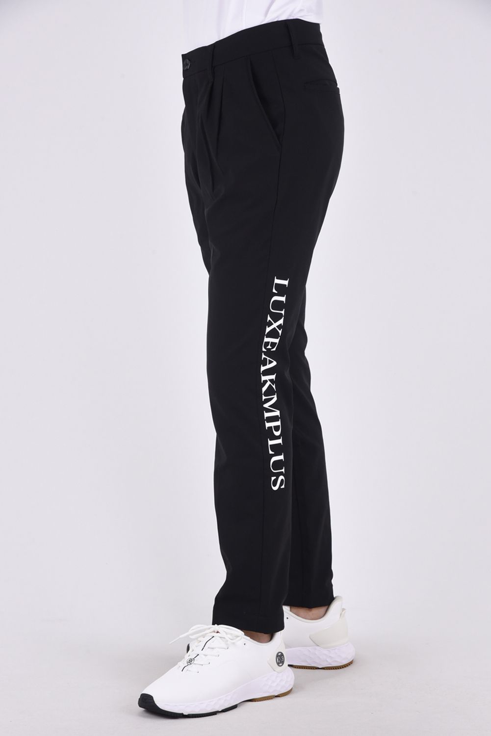WINDPROOF LOGO SLACKS  / サイドロゴ 裏起毛スラックス ブラック